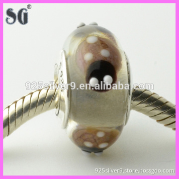 Fashion jewelry wholesale supplier new products hand-made ladybird pattern glass beads